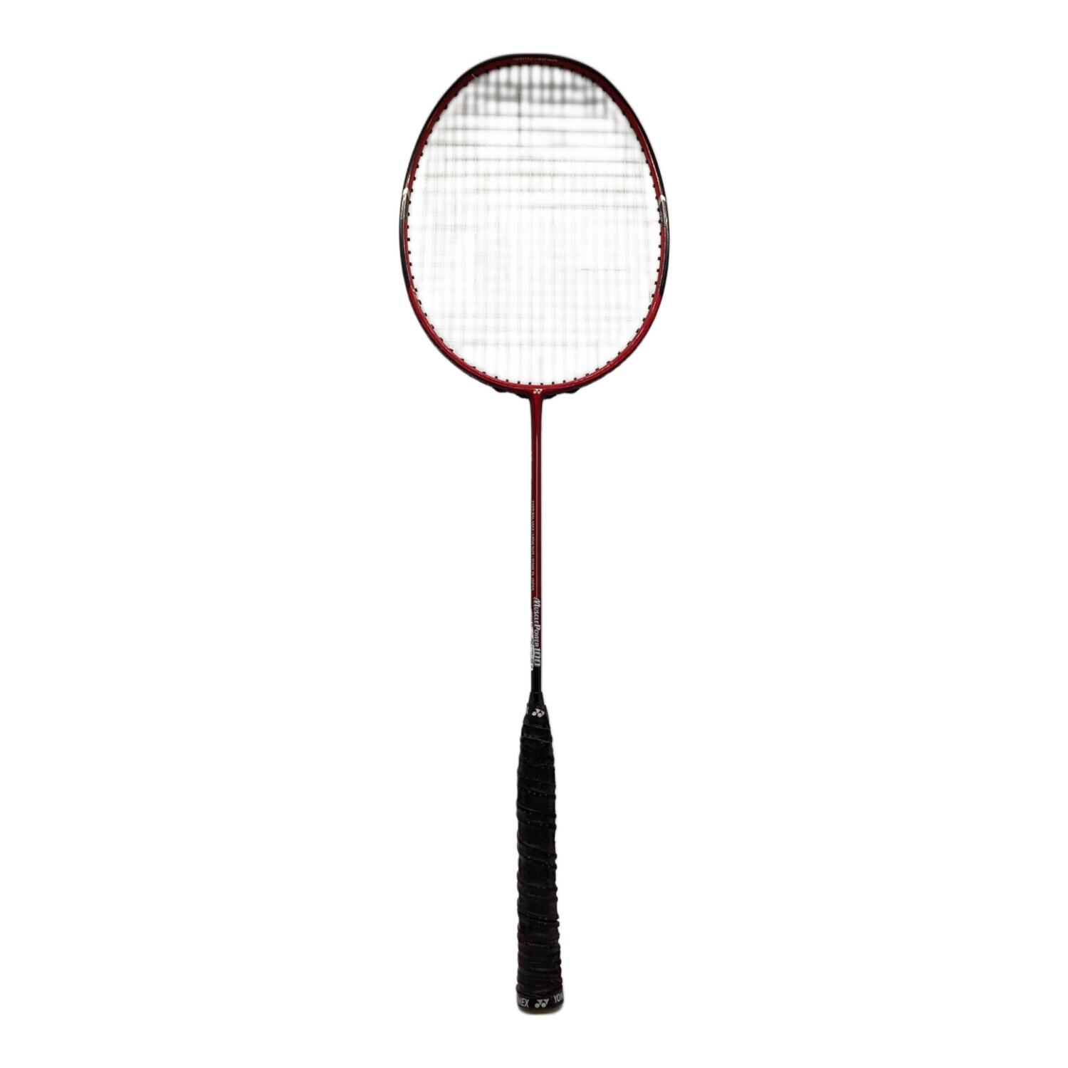 傷あり YONEX Muscle Power 50 赤 バドミントンラケット 傷あり YONEX