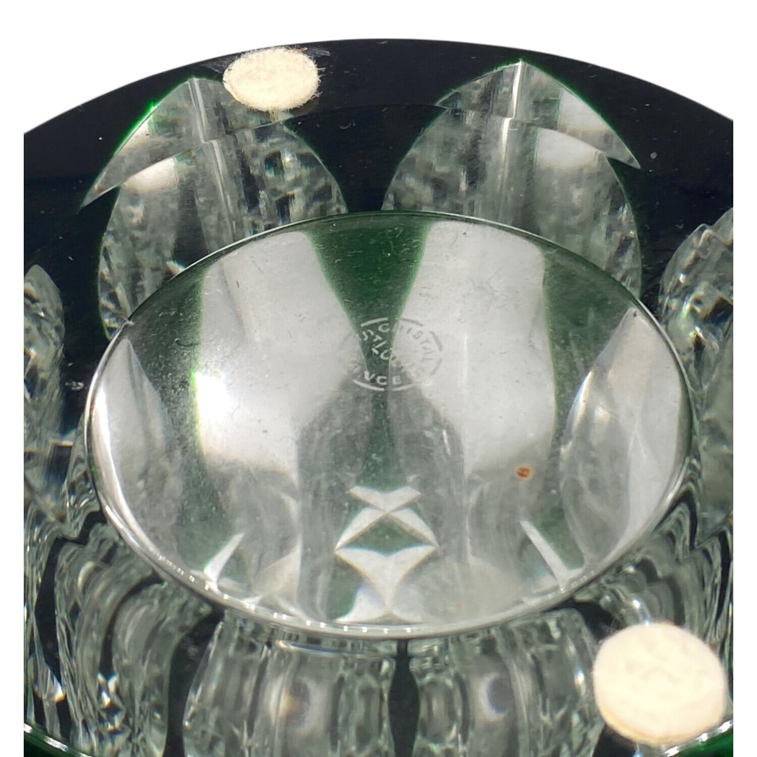 Saint Louis (サンルイ) フラワーベース クリスタルガラス グリーン