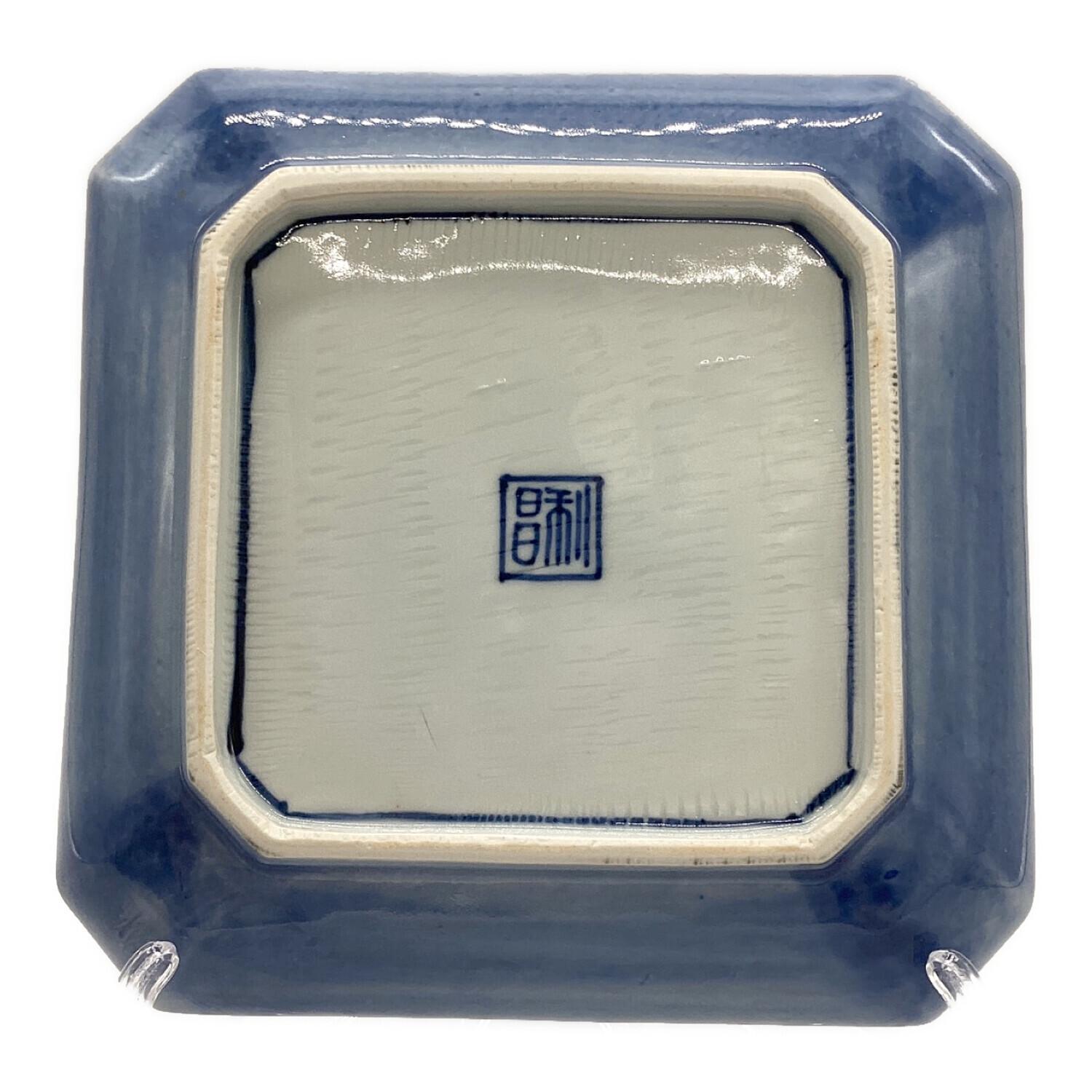 京焼 平安 加藤利昌 染付山水之図 角皿 5客揃｜トレファクONLINE