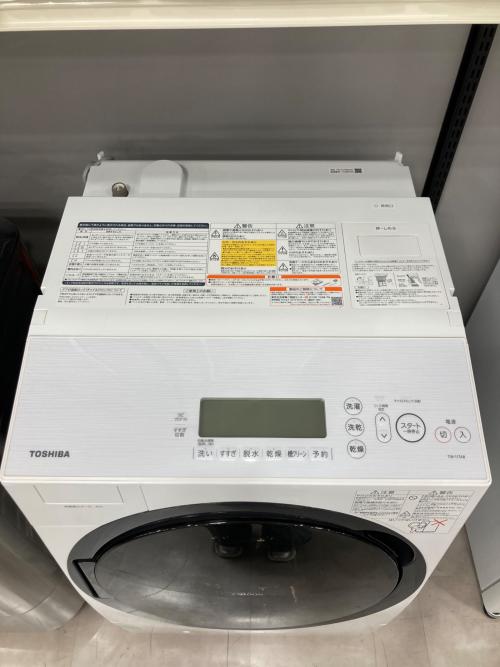 TOSHIBA (トウシバ) ドラム式洗濯乾燥機 ※糸くずフィルター扉に破損有
