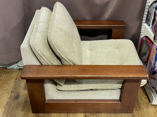 飛騨産業 (ヒダサンギョウ) 1人掛けソファー キツツキマーク ベージュ