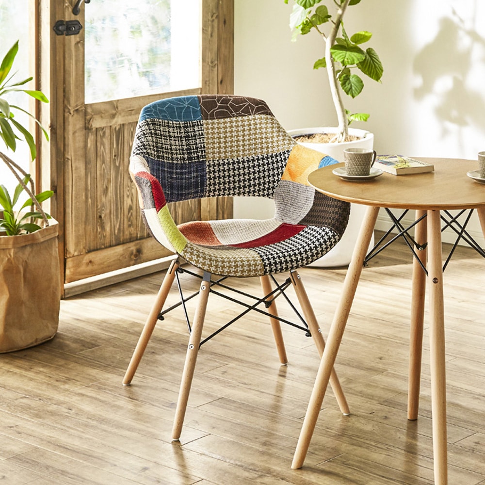 パッチワークデザインチェアー カラフル CC-FR-KF 【直送品】 返品