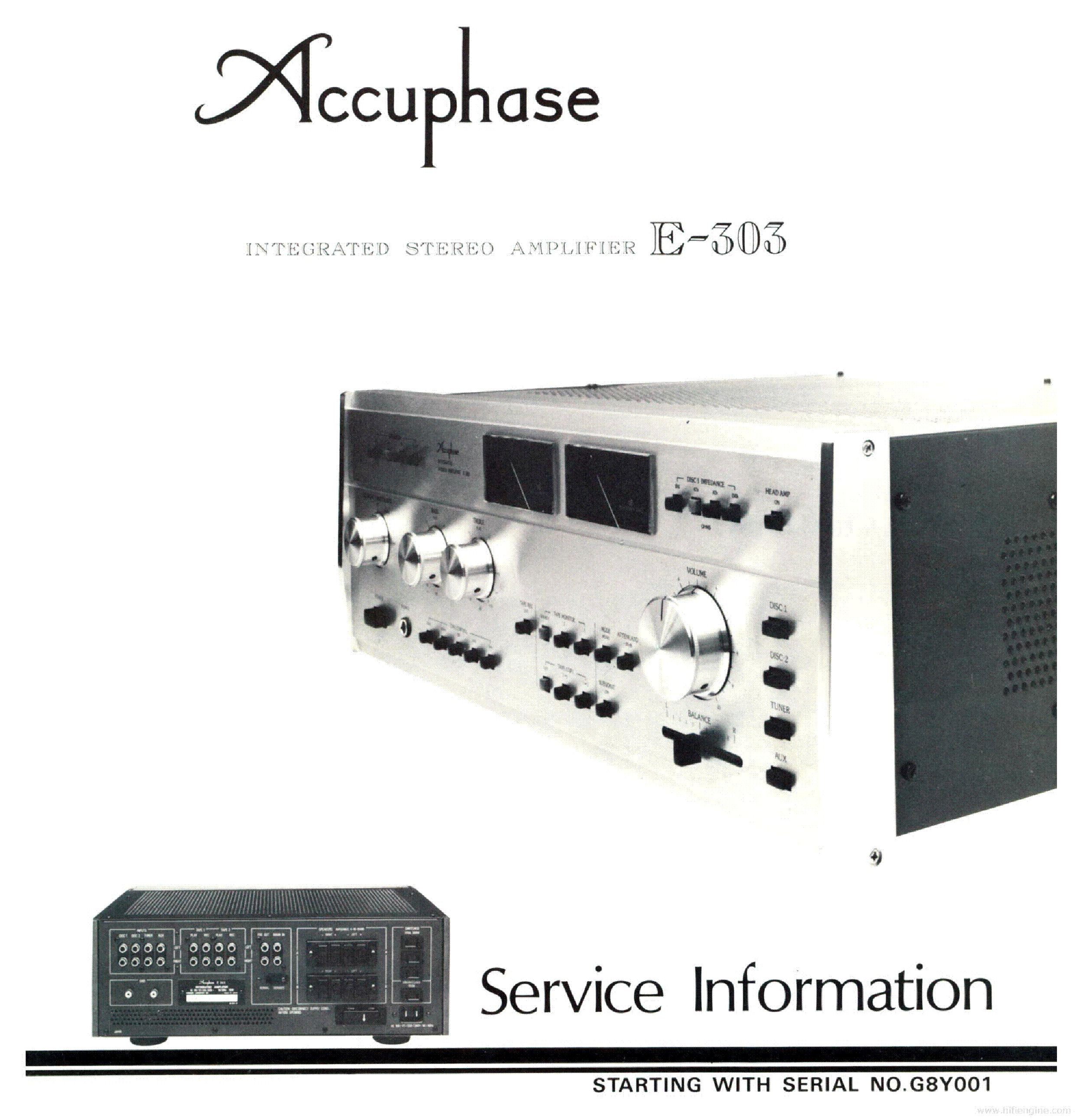 ACCUPHASE E-303 SCHEMATIC Service Manual download, schematics