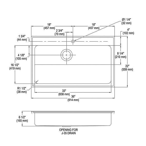 Just Mfg Stainless Steel 36