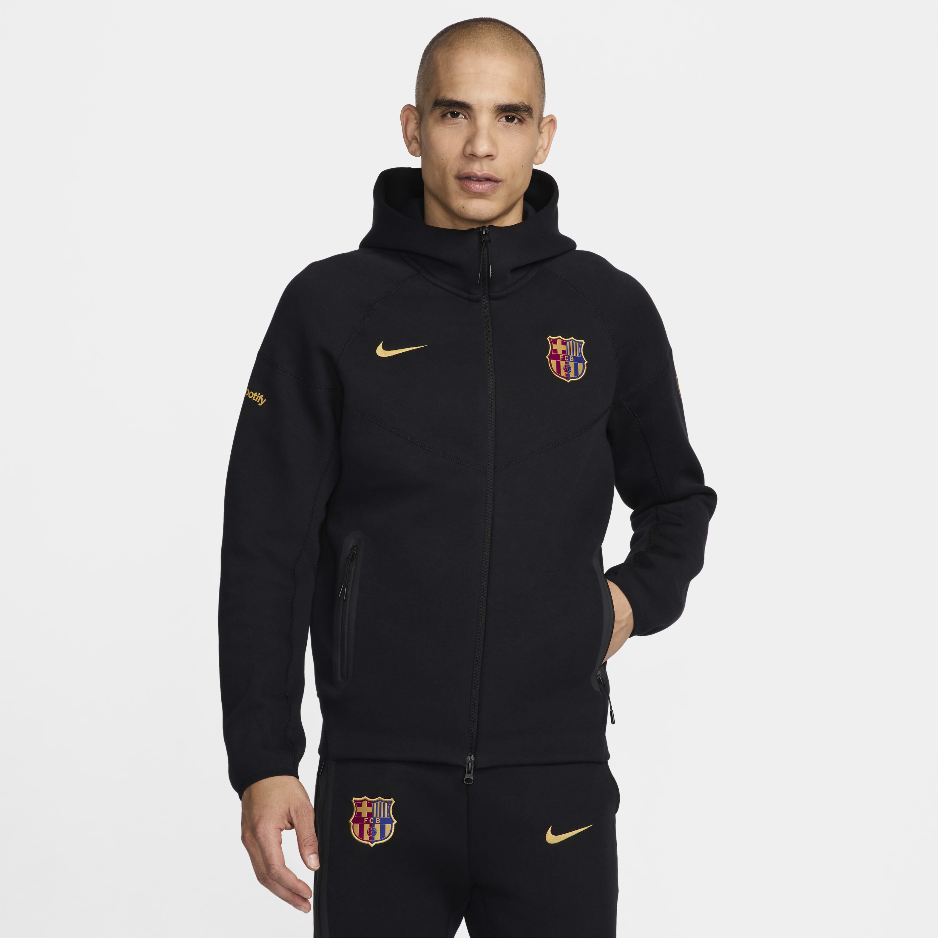Shop Nike Men's F.C. Barcelona Tech Fleece Windrunner Football