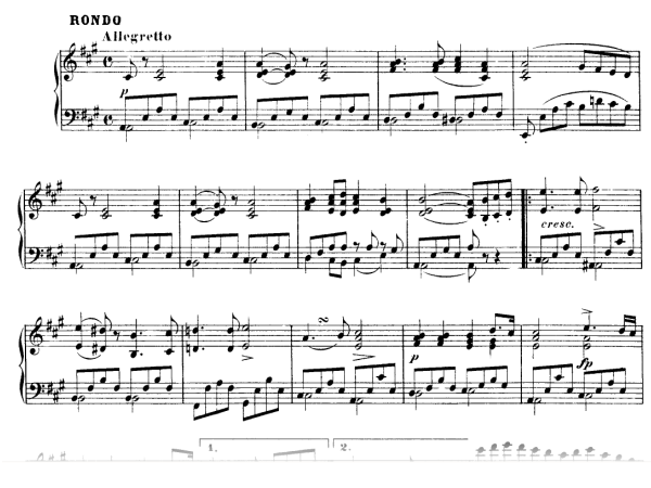 ピアノ・ソナタ 第20番 第4楽章 D 959/Sonate für Klavier Nr.20 Mov.4