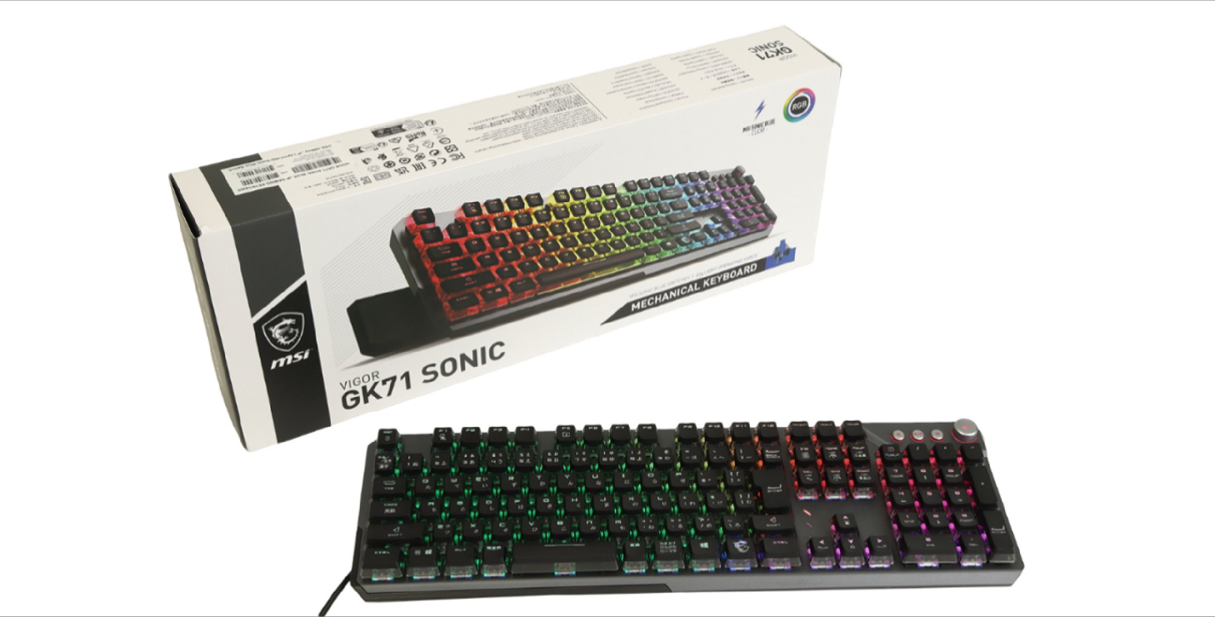 青軸搭載】MSIから素早い反応のクリッキーメカニカルキースイッチを