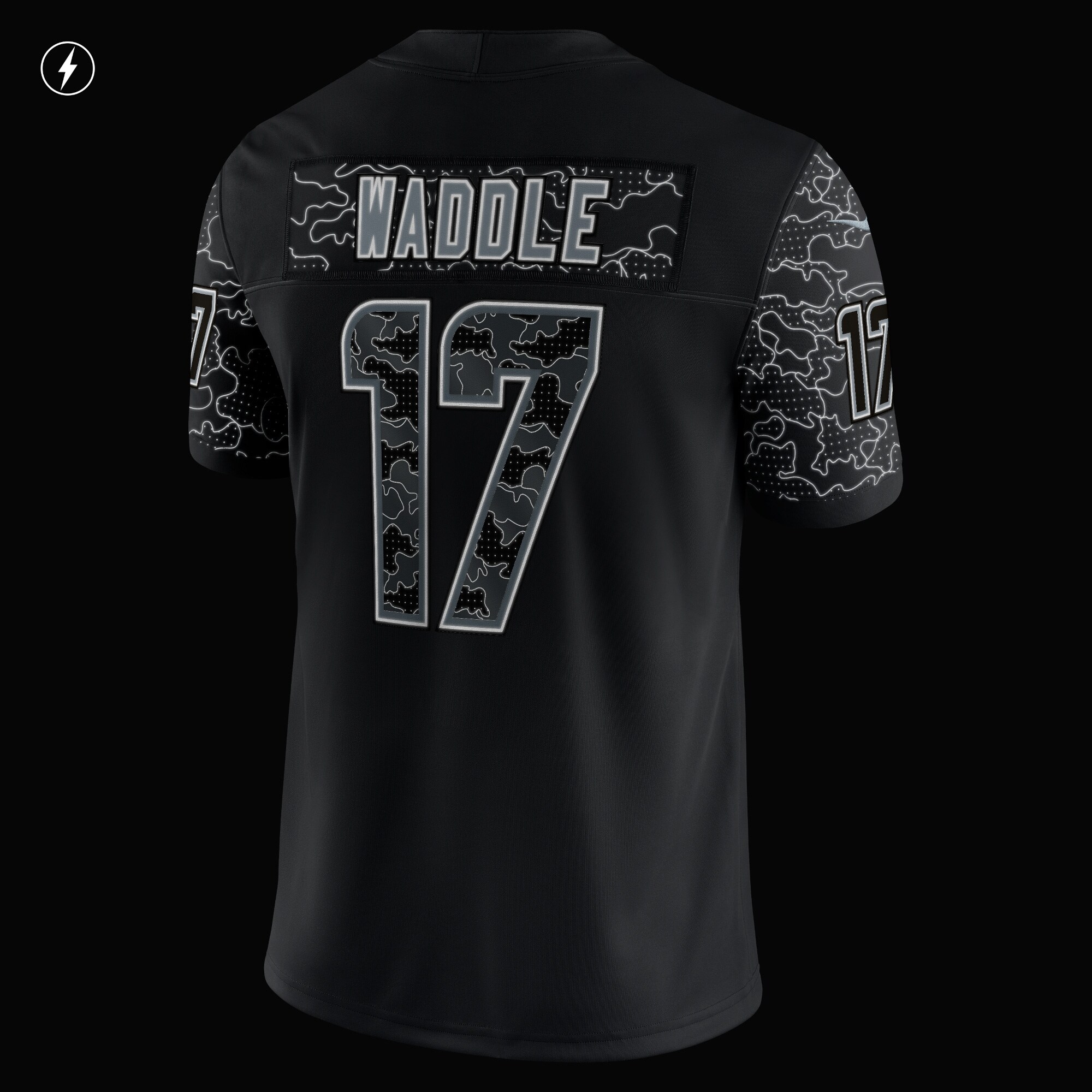 Men's Nike Jaylen Waddle Black Miami Dolphins RFLCTV Limited Jersey