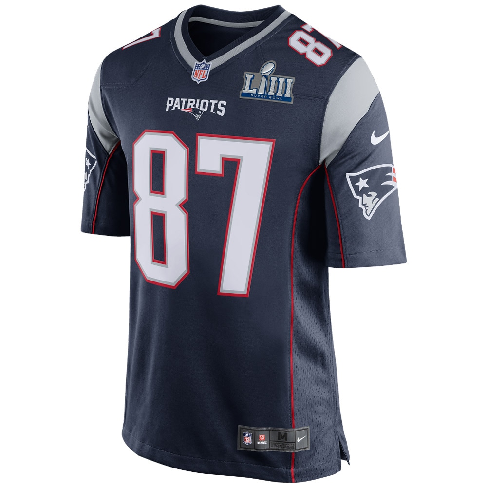 Men's New England Patriots Rob Gronkowski Nike Navy Super Bowl
