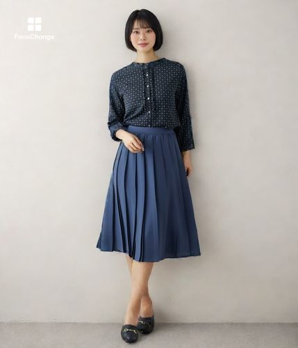 ポリエステルソフトクロス プリーツスカート(51213155-2024