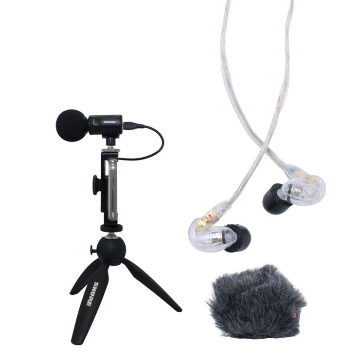 レンタル] SHURE ポータブル動画撮影キット MV88+SE215CL-A - Rentio