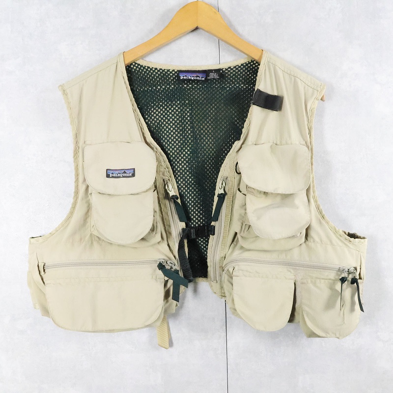 90s 90年代 パタゴニア アウトドア 釣り ベージュ メッシュ