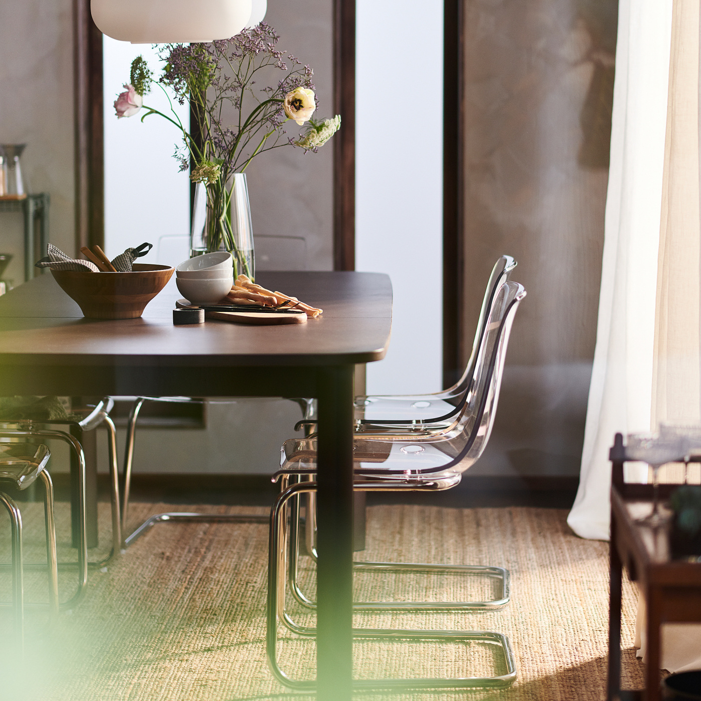 TOBIAS chair transparent/chrome-plated - IKEA