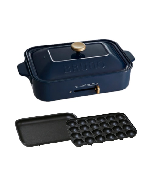 BRUNO ENJOY+】コンパクトホットプレート＋1年延長保証サービス レッド