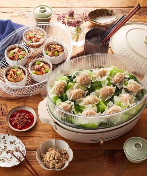 オーバルホットプレート＋スチーマー＋刻印ノブ セット グレージュの