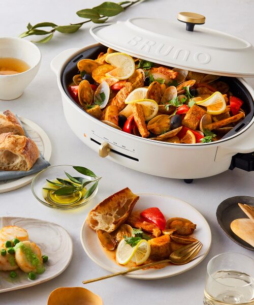 オーバルホットプレート ハーフプレート＋刻印ノブセット グレージュの