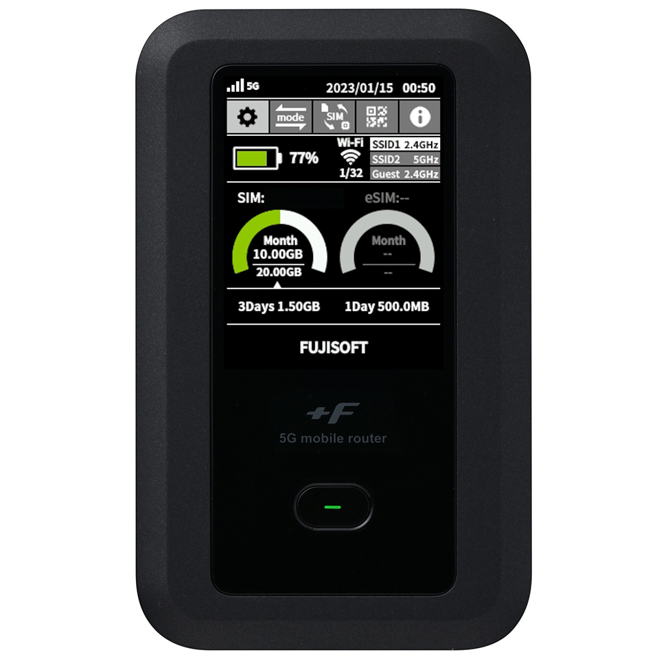 モバイルルーター+F FS050W 富士ソフト【5G対応】 | モバイルルーター