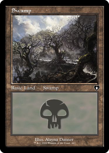 443)□旧枠□《沼/Swamp》[CMM] 土地 | 日本最大級 MTG通販サイト