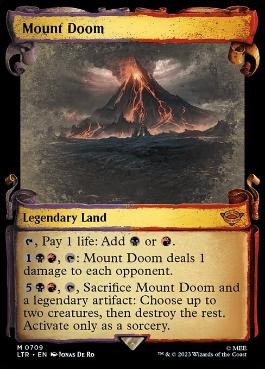 銀幕・Foil】(709)□ショーケース□《滅びの山/Mount Doom》[LTR-BF