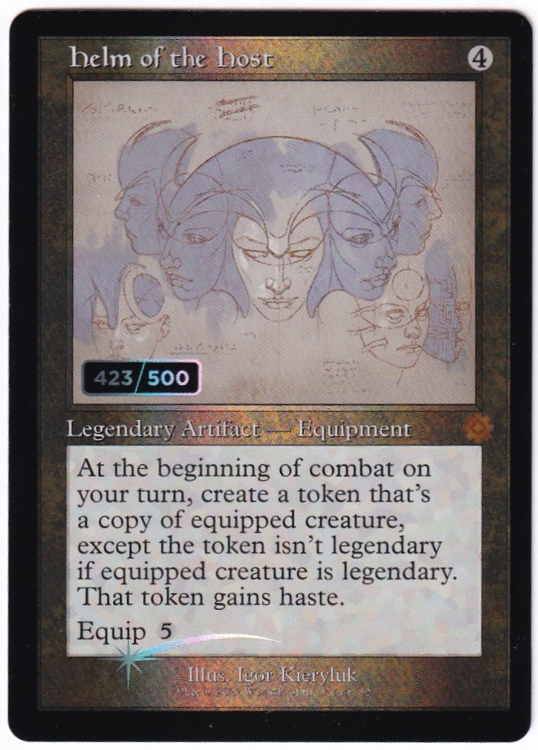 ダブルレインボウ・Foil】(082)□設計図□《多勢の兜/Helm of the Host