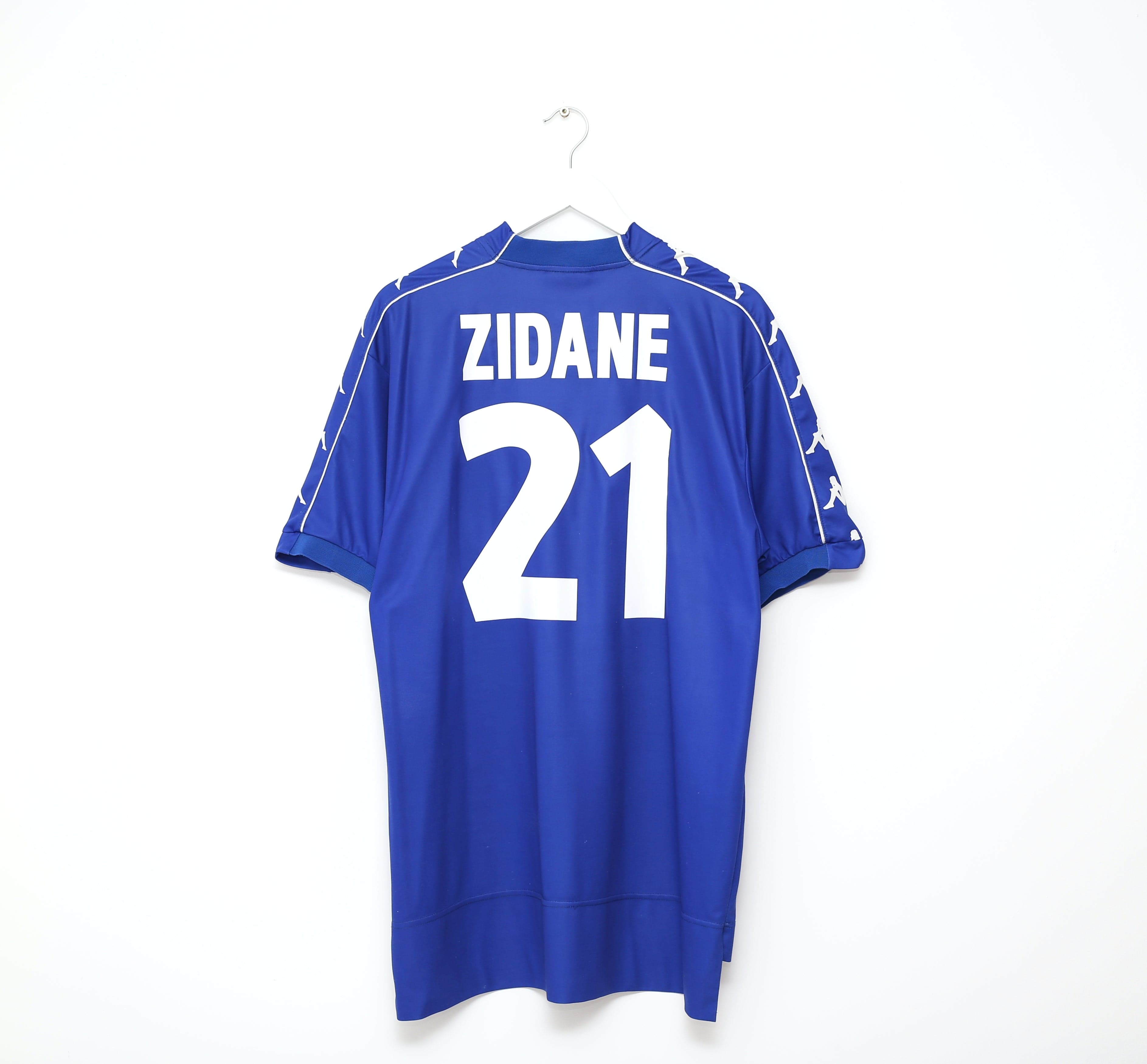 1999/00 ZIDANE #21 Juventus Vintage Kappa Away Football Shirt