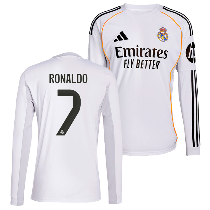 レアルマドリード 25-26 ホーム 長袖 ユニフォーム No.7 ロナウド