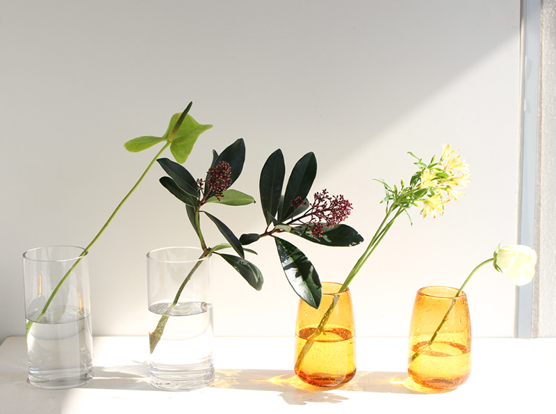 ガラス花瓶／ストレート：フラワーベース,花器 ｜ 大阪**花屋フラワー