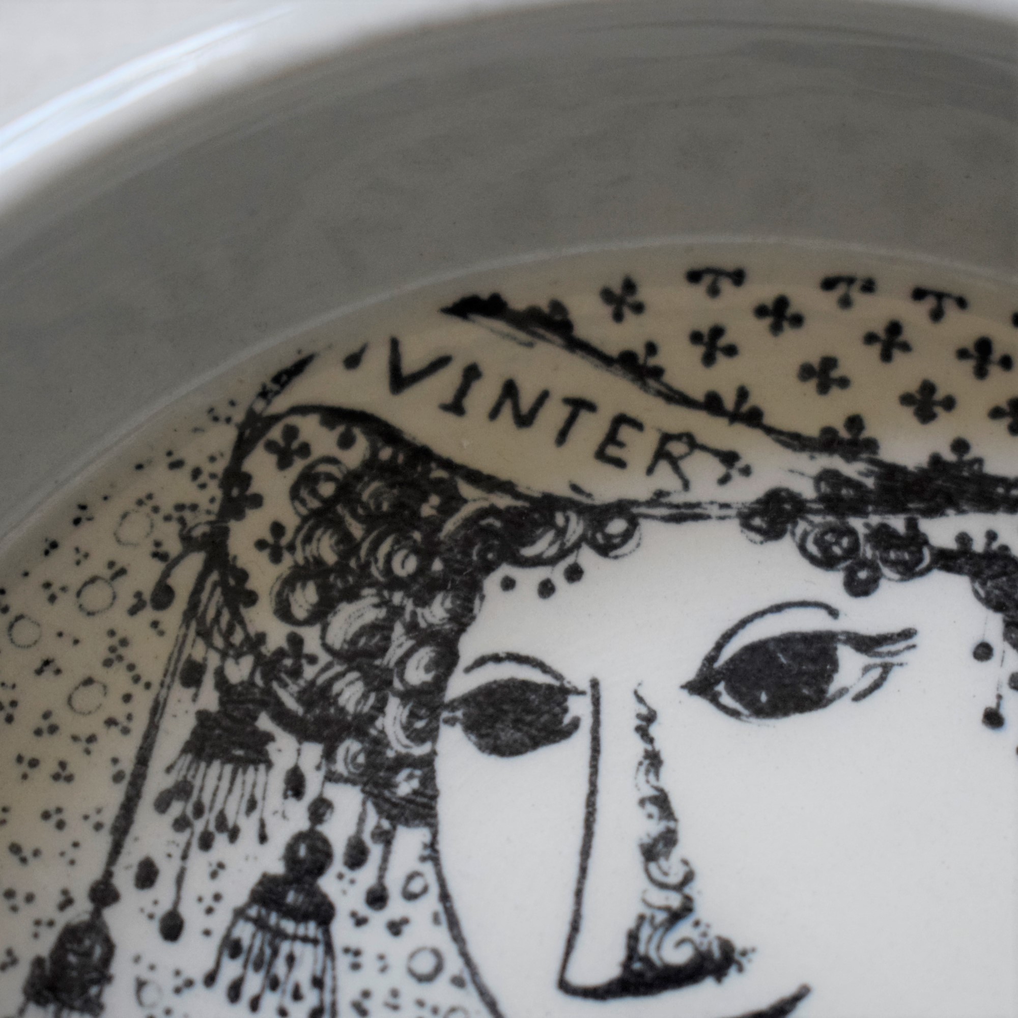 飾り皿・冬 / Bjorn Wiinblad・ビヨン ヴィンブラッド / Nymolle・二