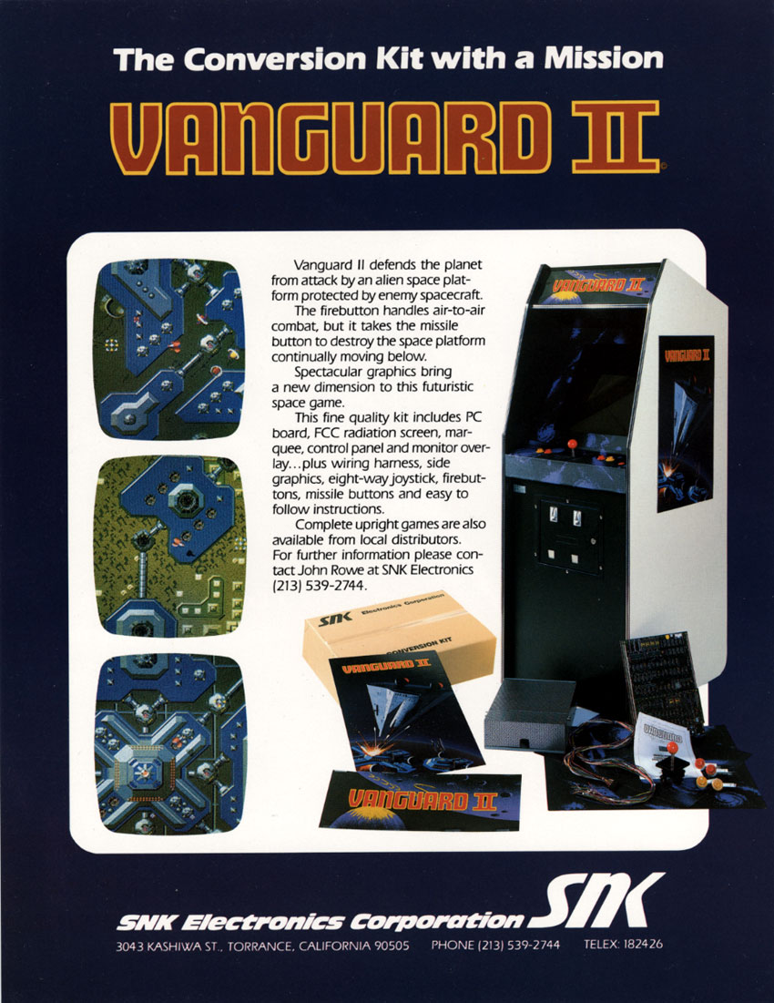 Vanguard II - SNK (Video Game, 1984) - USA | The Arcade Flyer Archive