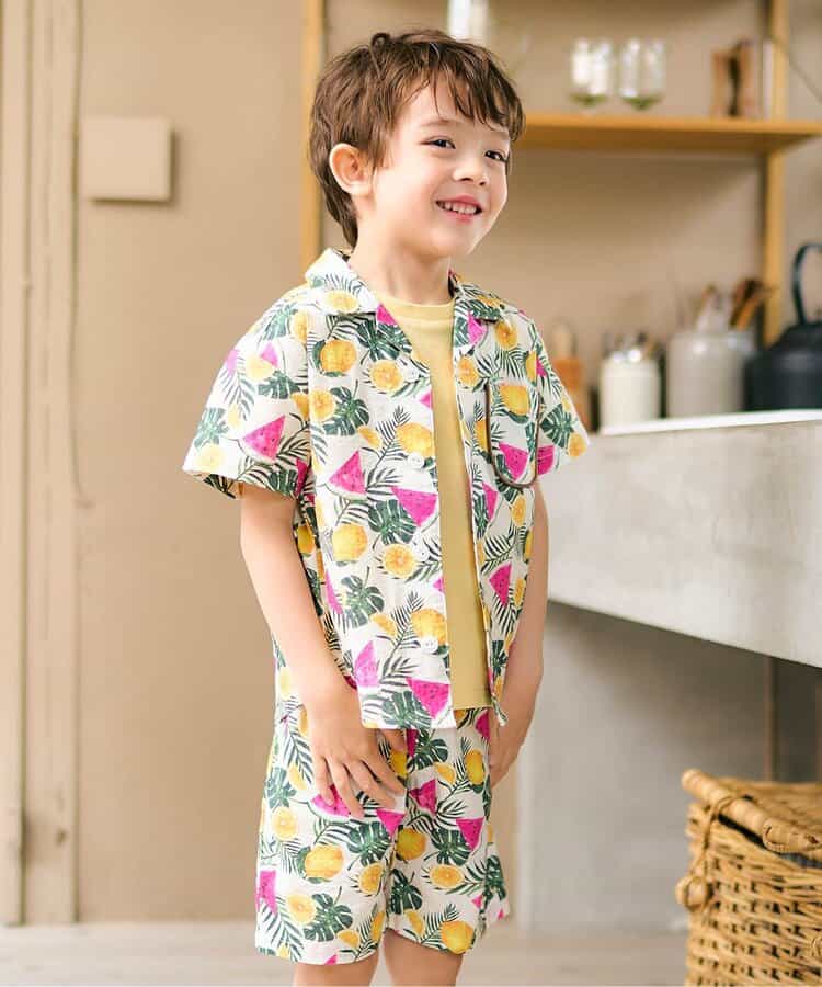 ☆SALE☆【リンク】チェック・サマーフルーツ柄セットアップ（V319015