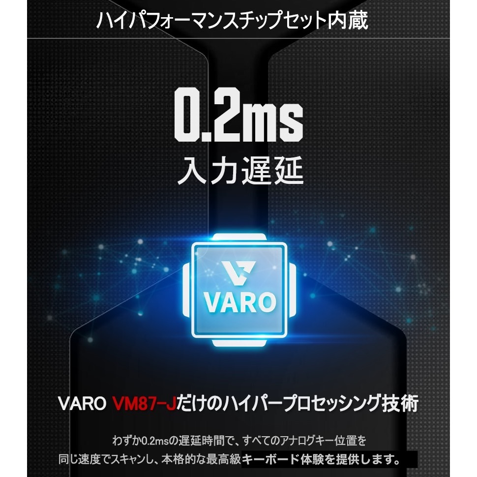 VARO メカニカルキーボード 3モード対応 (VERY PERI リニア) 日本語