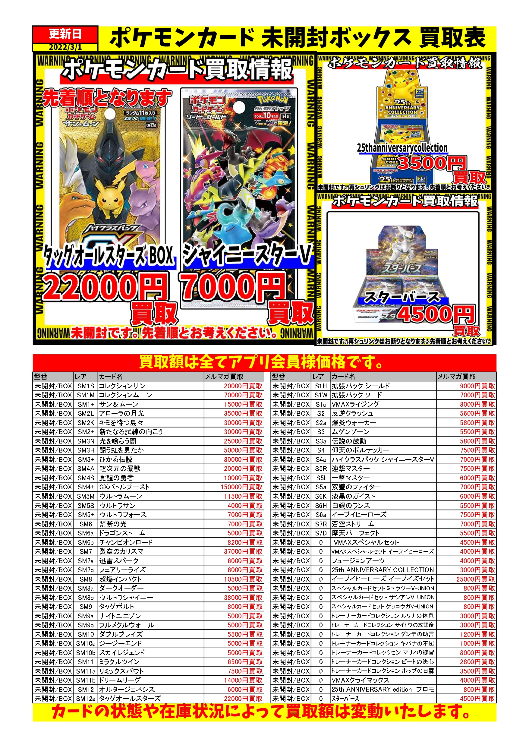 ポケモンカードBOX強化買取情報！！！！ | 千葉鑑定団船橋店