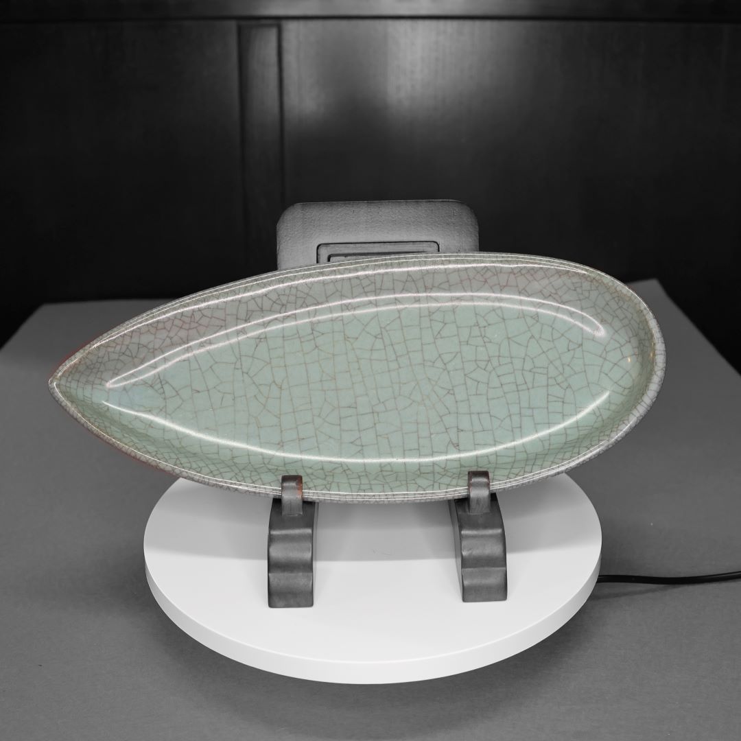 骨董 人間国宝 中島宏青磁器長皿 5枚