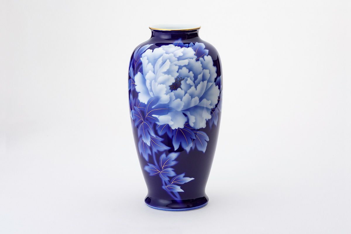 呉須ブドー F型9号花生 | 有田焼 深川製磁｜公式オンラインストア