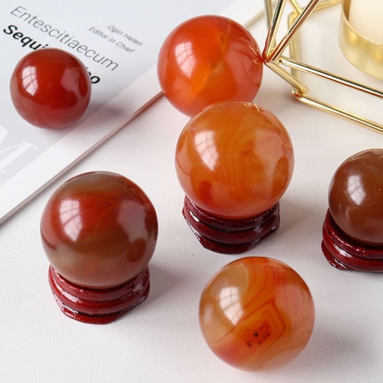 天然石ブレスレット 赤瑪瑙スフィア 丸玉 ア行|天然石ブレスレット専門