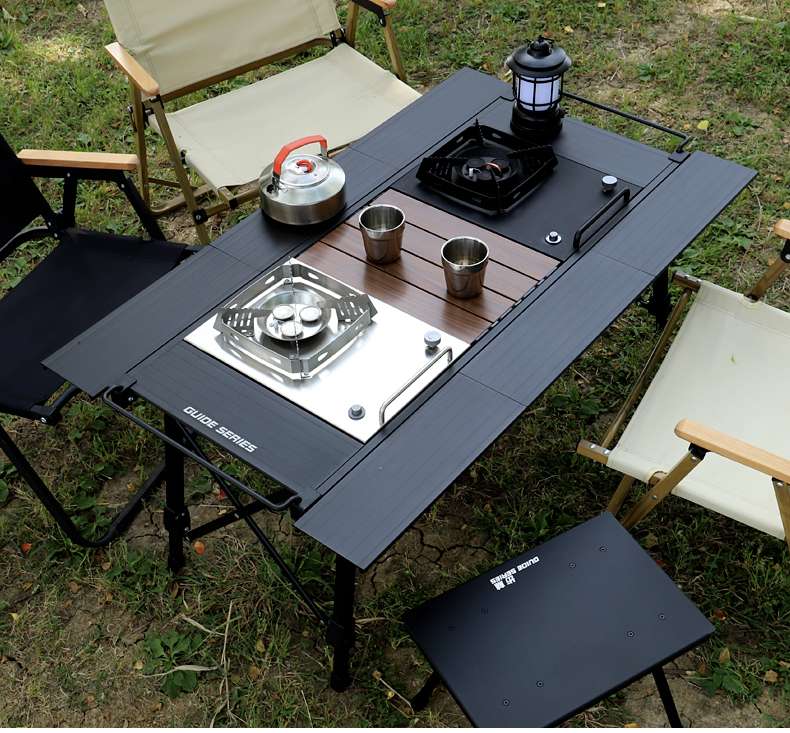 アルミ製折りたたみソロキャンプテーブルセット 折りたたみ|アウトドア