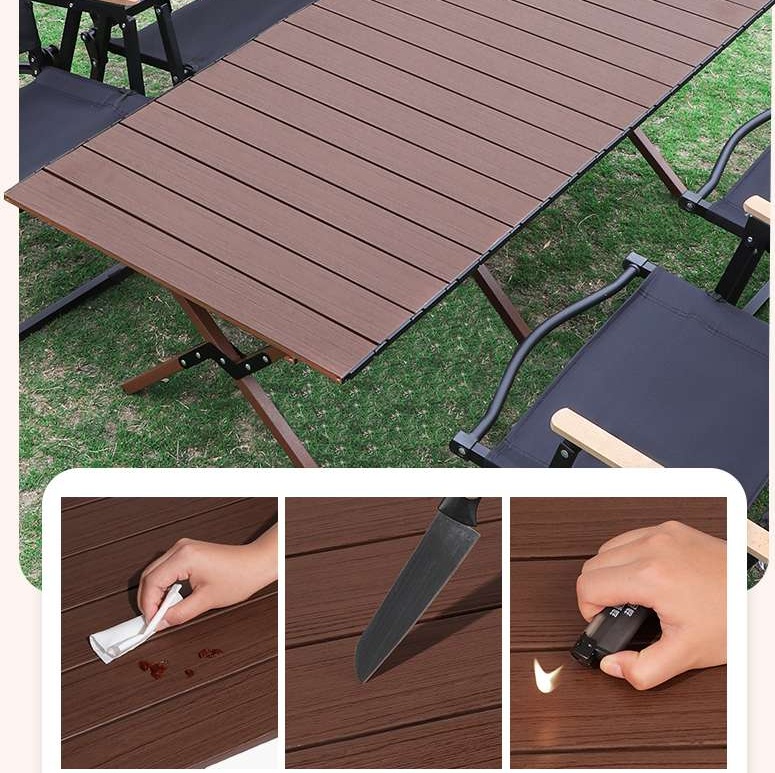 アウトドアテーブル 頑丈な折りたたみ式キャンプテーブル 折りたたみ