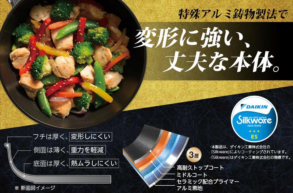 TMB-2355技逸品フライパン20cm・26cm・28cm・いため鍋28cm4点セット