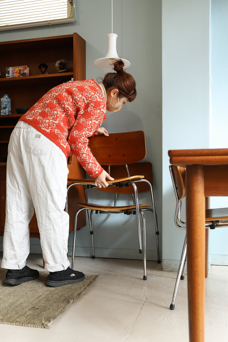 デンマークヴィンテージ スタッキングチェア 椅子 プライウッド チーク