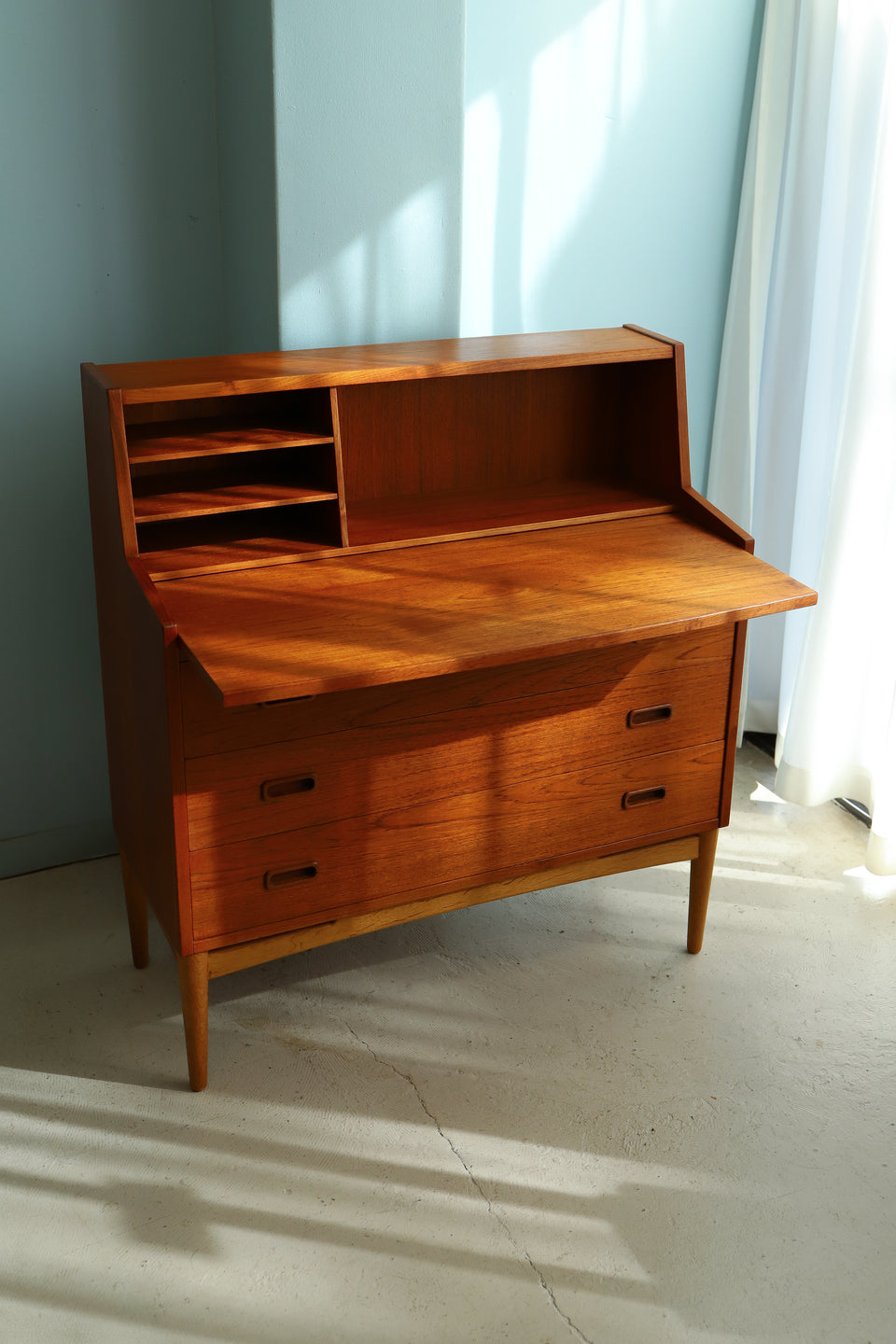 デンマークヴィンテージ ライティングビューロー 北欧家具/Writing