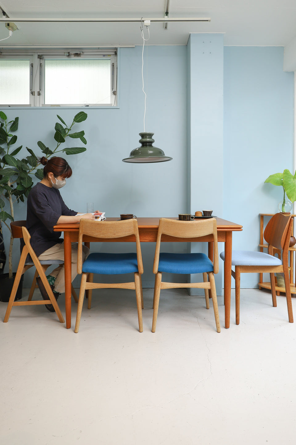 デンマークヴィンテージ エクステンション ダイニングテーブル ドロー