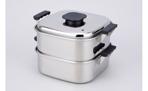 角型蒸し器2段 24cm (蒸し布付) FC035078 TF | 【公式】つばふる 新潟