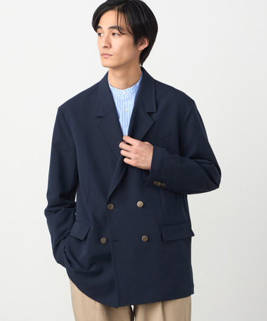 セットアップ対応】ウールライク ダブルブレザージャケット（47-25JO07