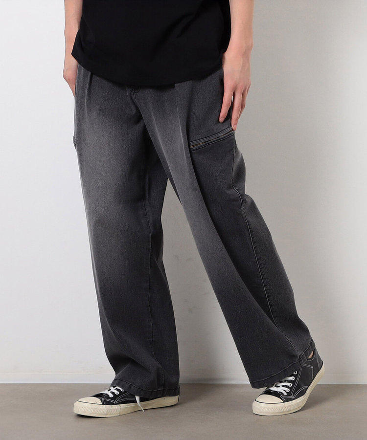 ファスナーポケットデニムパンツ（55-01PK10-205）｜パープル&イエロー