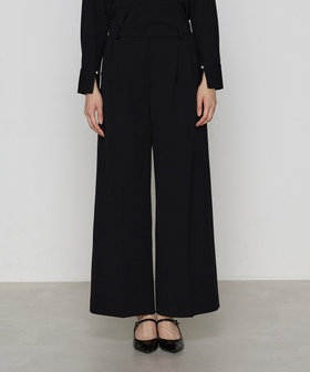 セットアップ対応】トリアセバックサテンジョーゼット ワイドパンツ