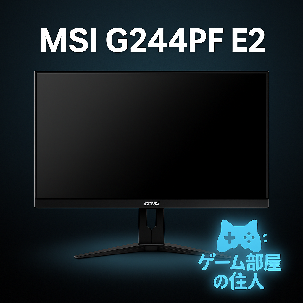 MSI G244PF E2 レビュー｜180Hz＆IPS搭載の神コスパゲーミングモニター