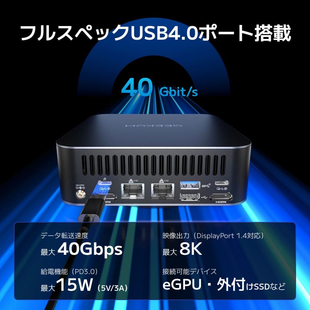 GEEKOM AI PC GT1 Mega ミニPC インテル® CORE™ Ultra9-185H