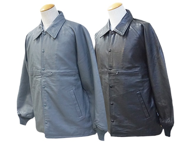 全2色【BLUCO/ブルコ】2024AW「Leather Coach Jacket/レザーコーチ