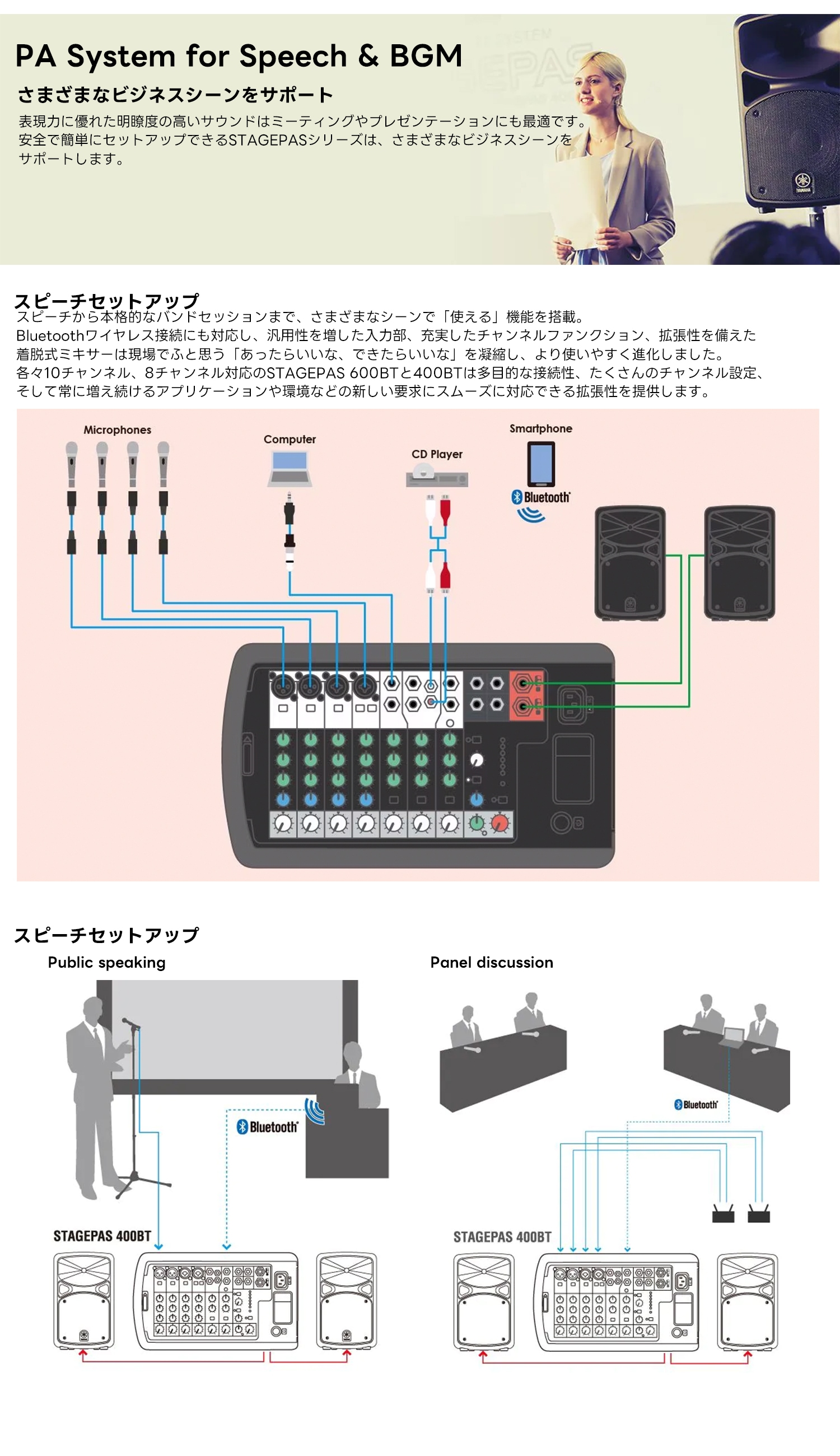 取り寄せ商品：最短 約1週間】 STAGEPAS 600BT YAMAHA(ヤマハ) 10