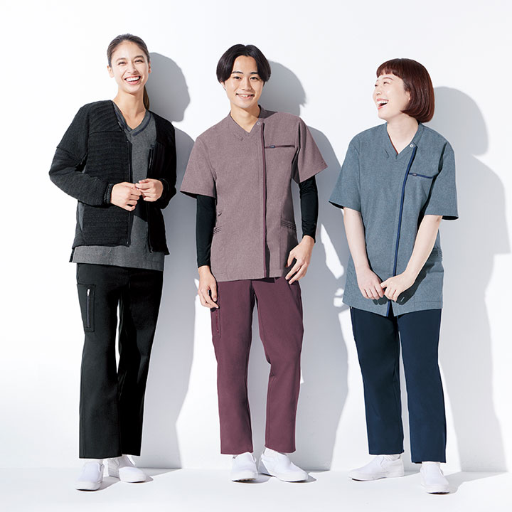 ファスナースクラブ 男女兼用 UNITE UN-0400 半袖 医療 白衣 看護師